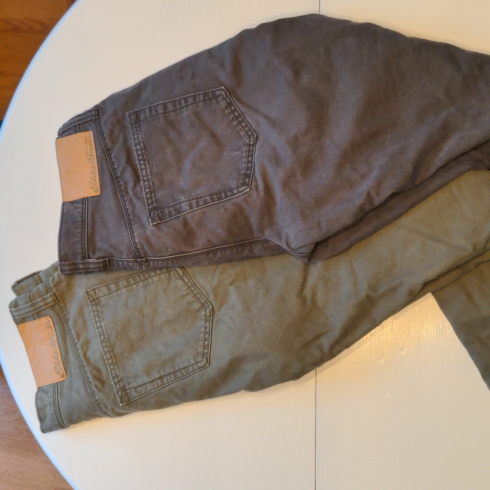 Men's Eddie Bauer Fleece Lined Pants -Set of 2